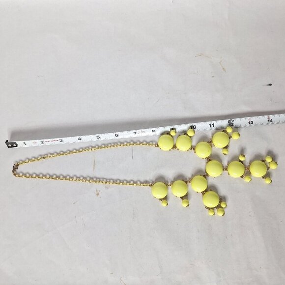 J Crew Yellow Beaded Bubble Statement Necklace - Picture 5 of 5